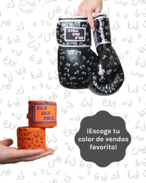pack guantes y vendas gladiatrix